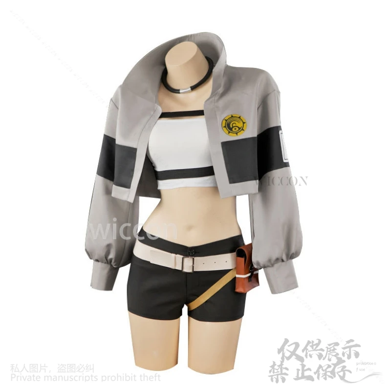 Nowy Anime GACHIAKUTA Cosplay Riyo Kostium Punk Modna Krótka Kurtka Szorty Y2K Mundurek Jirai Kei Dziewczęce Peruki Torba Personalizowana
