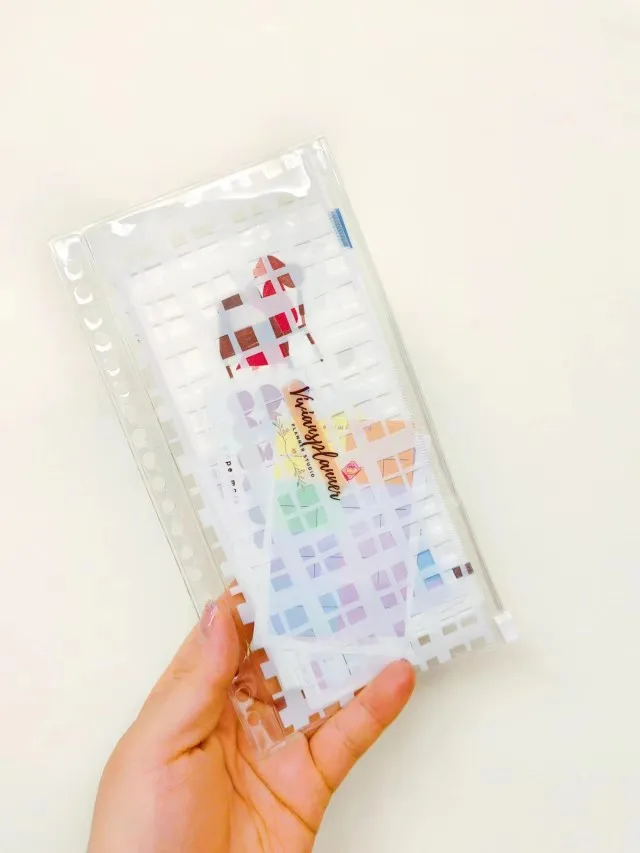 A5 Slim PUO PVC Transparent Insert Pocket For Loose Leaf Notebook Planner Organizer 20-ring Binder Accessories korean stationery