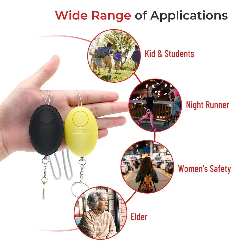 Personal Safety Scream Loud Keychain Emergency Alert Alarm for Kids 5/10PCS Self Defense Alarm 120dB Girl Women Security Protect