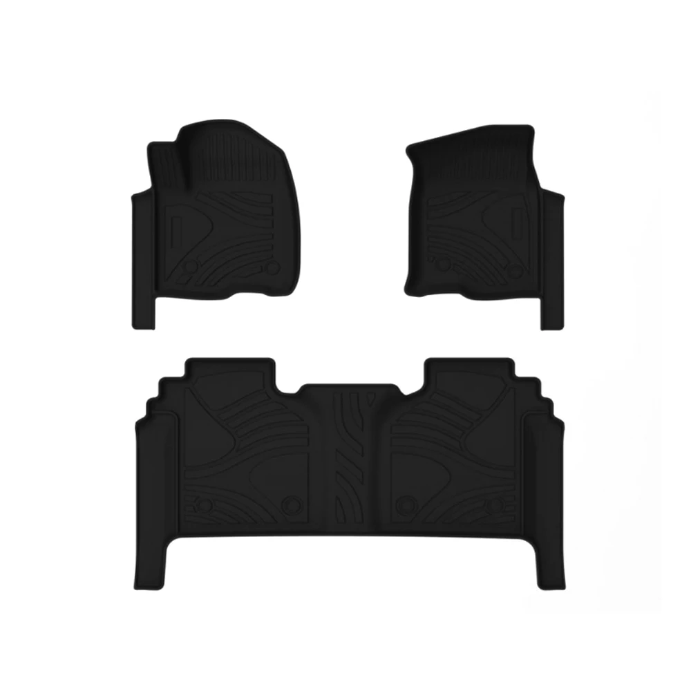 For Chevrolet Silverado 2019-2020 Fully Surrounded Special 3D TPE Foot Pad The Left Driving Waterproof Non-slip Car Floor Mat