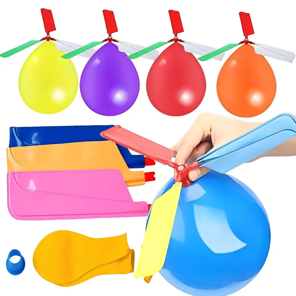 5 Sets Random Color Balloon Helicopter Set, Outdoor Science Experiment Supplies, Party Favors, Birthday Gifts YMY
