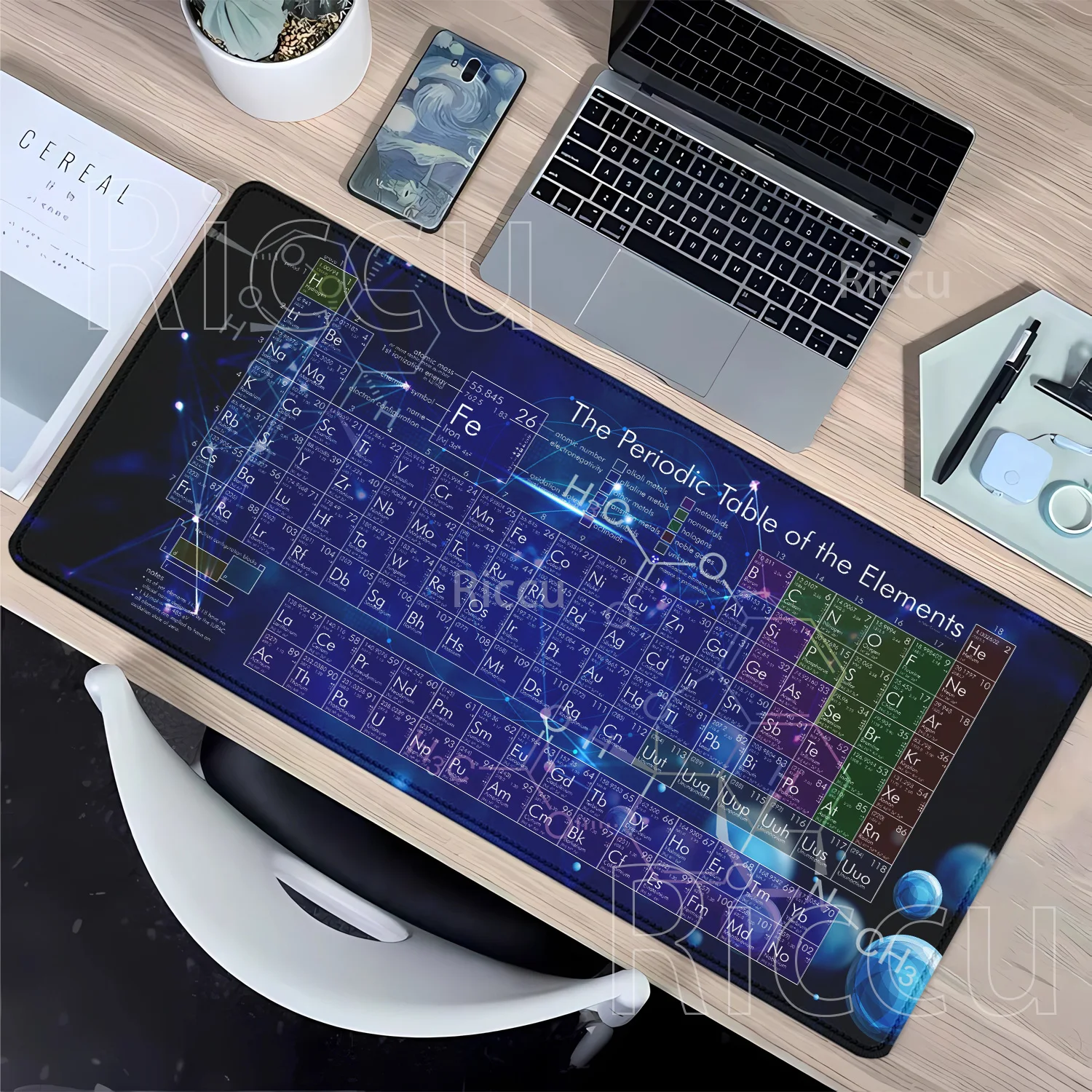 

Коврик для мыши с периодической таблицей элементов, игровой коврик для клавиатуры и мыши, офисный компьютерный коврик с HD-печатью, геймерский офисный коврик для мыши, настольный коврик XXL