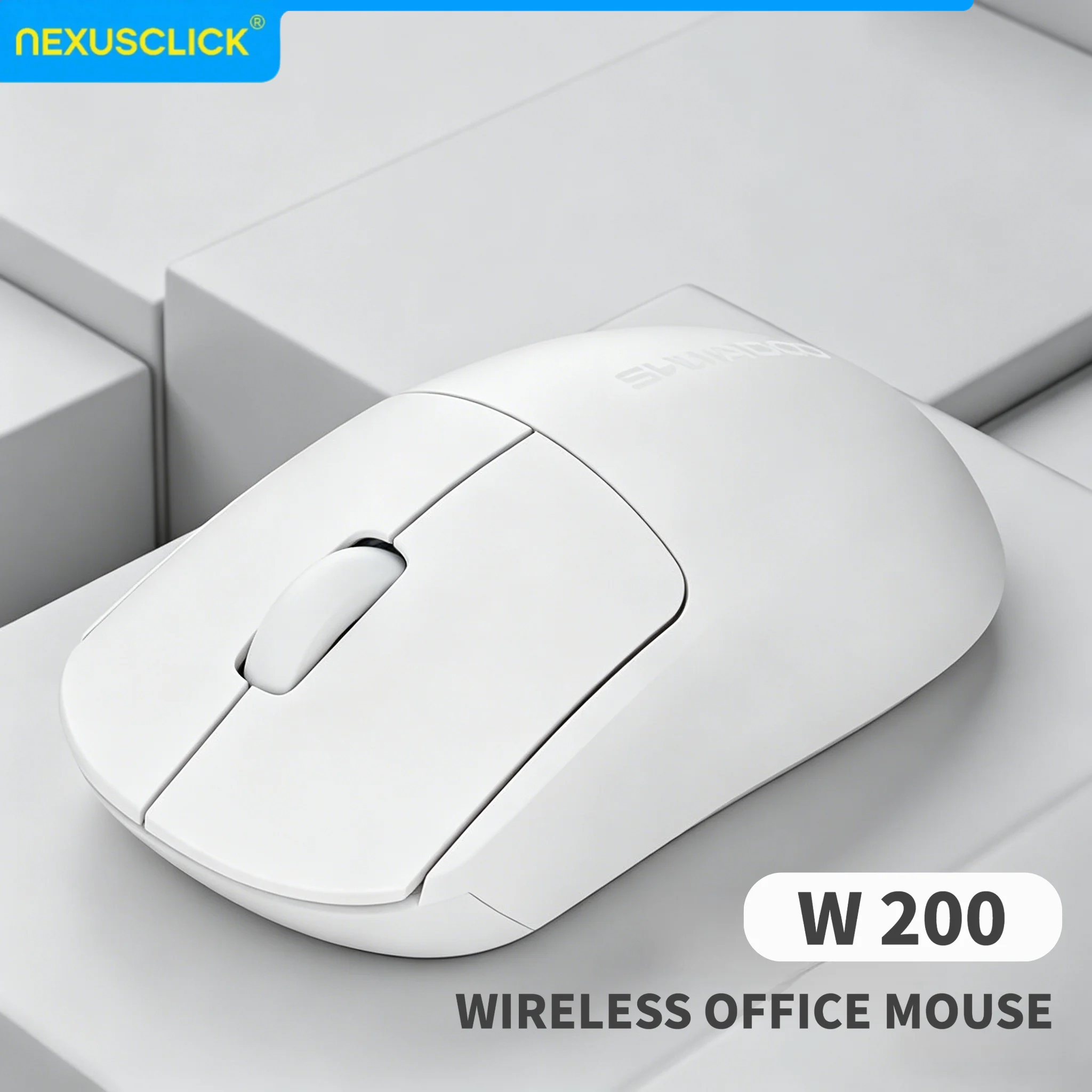 Mouse sem fio NexusClick 2.4G silencioso, ergonômico com sensor óptico para jogos, com economia de bateria, para PC e laptop.