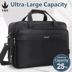 Grande Capacidade Pasta para Homens, Bolsa de Negócios, Bolsas de Ombro, Canvas Handbags, Notebook Bag, 15,6 