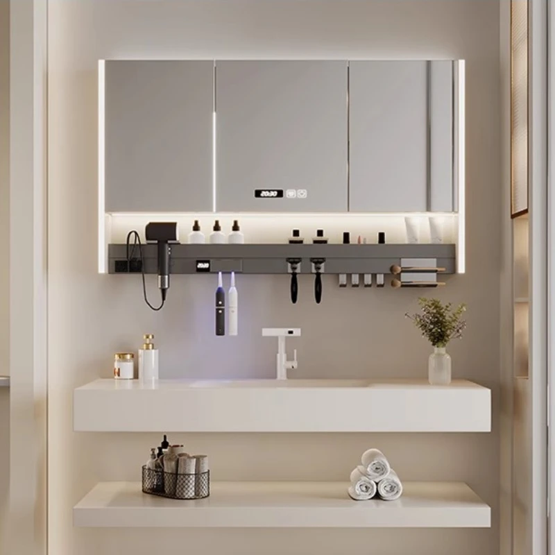 

Display Partitions Bathroom Cabinet Toilet White Decorations Bathroom Cabinet Perfume Mirror Corner Gabinete Home Furniture