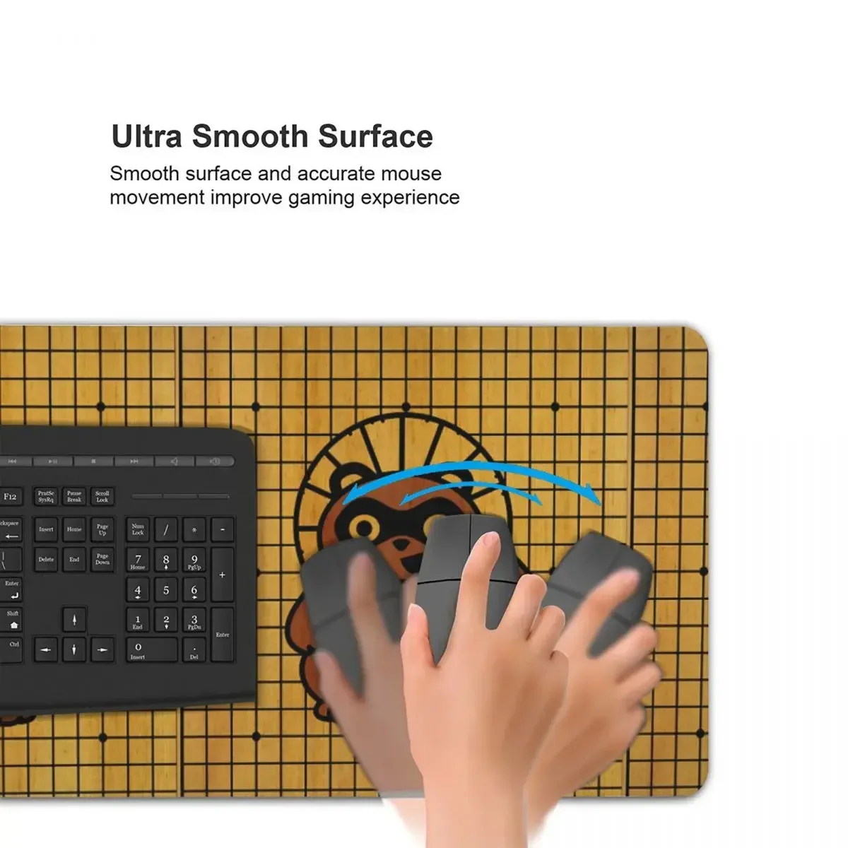 The Tenuki Tanuki Large Mouse Pad Computer Keyboard Mouse Mat Gaming PC Laptop Desk Mat Office Accessories Table Mats
