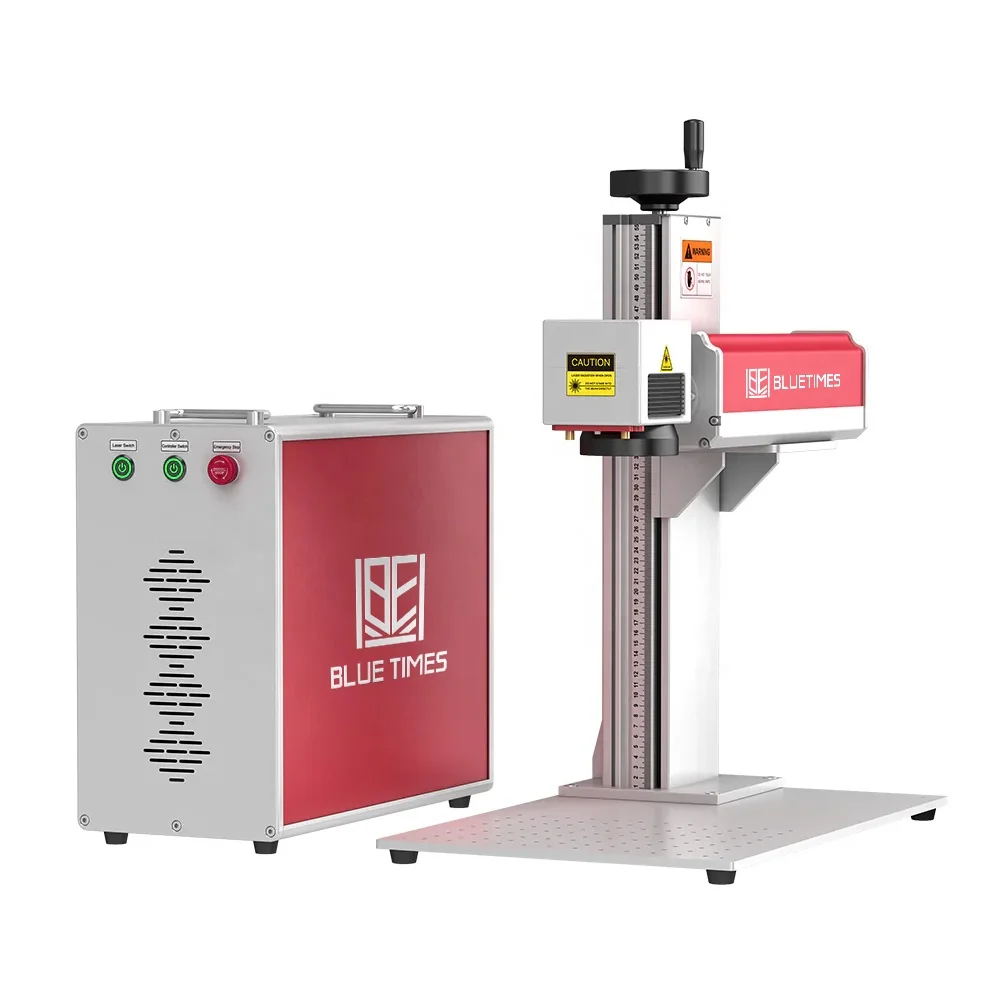 Blue Times price 30W 50W 60 watt jpt mopa fiber laser marking machine for marking engraving