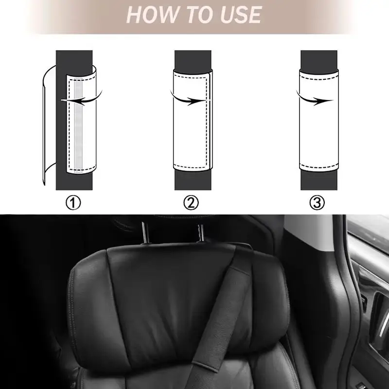Car Seat Belt Shoulder Pad Soft Comfortable: Universal Fit Adjustable Safety Belt Protector