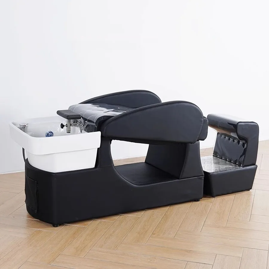 

Professional Shampoo Chair Stylist Luxury Head Spa Bed Shampoo Chair Basin Barber Equipment Reclining Mobile Cadeiras Furniture