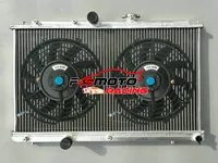 Aluminum Radiator + Fans For Toyota Corolla  AE101 AE102 AE104/AE109 4A-FE 7A-FE 1.6 1.8 L4 1992-1998 MT