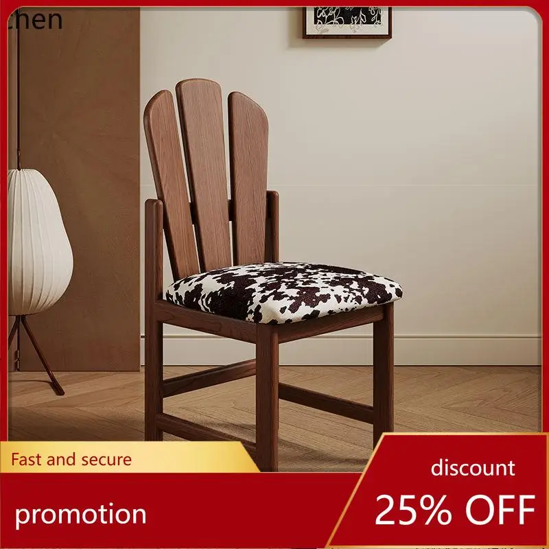 

CZ medieval solid wood dining chair creative artist home desk chair cafe leisure chair