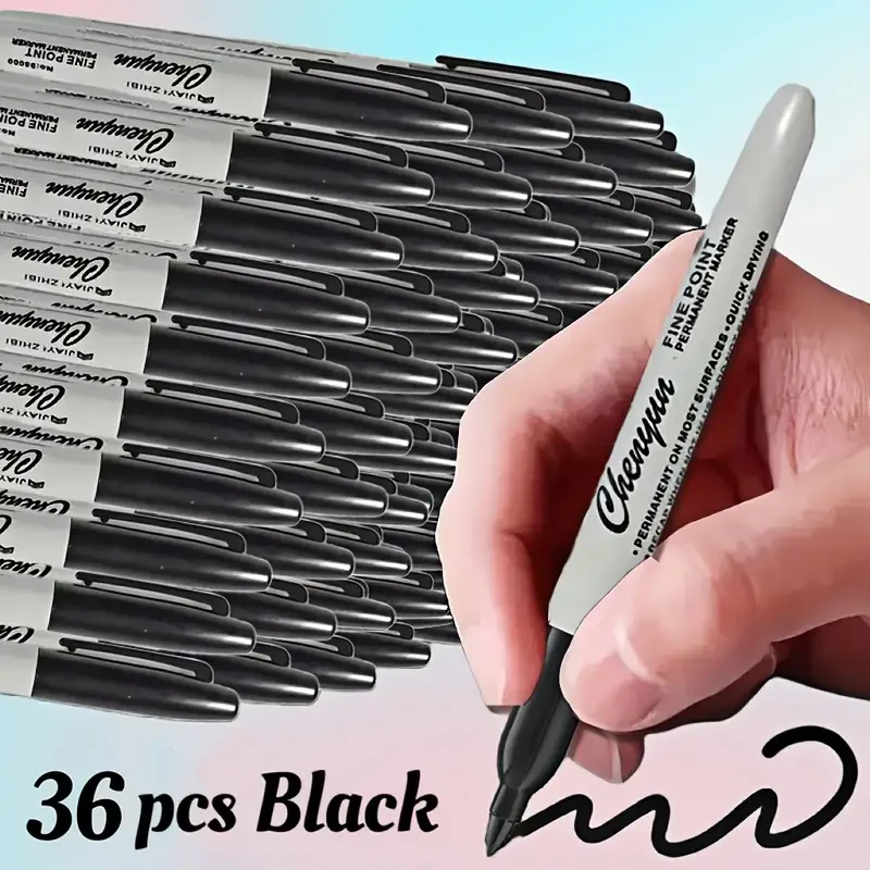

Fine Point Permanent Markers Pens, perfect for Classroom, Office, Durable and Long-Lasting. No suitable for Whiteboard