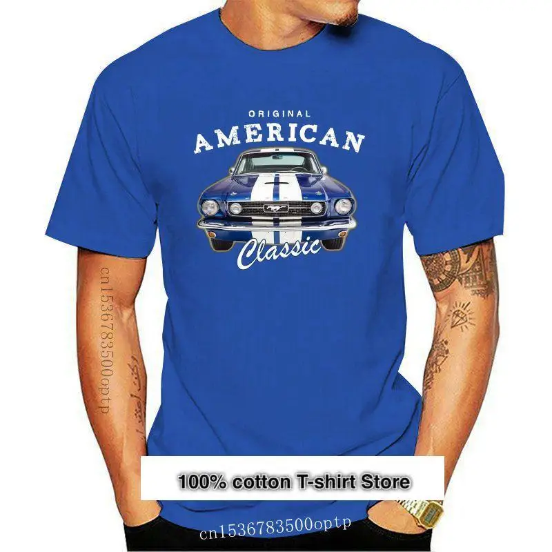 Camiseta holgada para hombre, camisa de Mustang, talla de coche, verano americano, gran oferta, 2024, 2024, S-5x