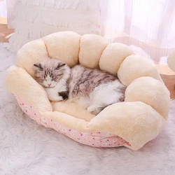 Cute Warm Cat Bed Nest Small Dog Kennel Winter Thick House Pet Puppy Sleeping Bag Super Soft Plush Cat Sleeping Bed Pet Cushion