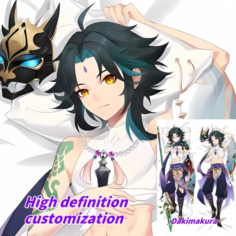 

Dakimakura Anime Pillow Case Genshin Impact Xiao Double-sided Print Of Life-size Body Pillowcase Gifts