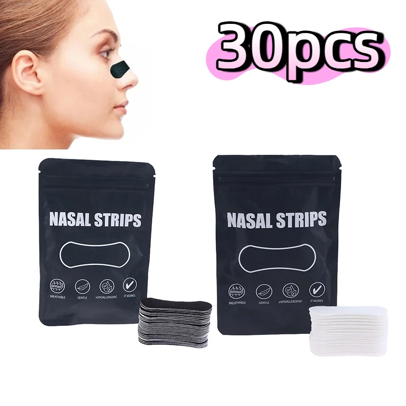 Anti Snoring Nose Strips for Breathing Correction Physical Expansion Breathable Nasal Patch Better Sleep Anti-Snoring 30pcs