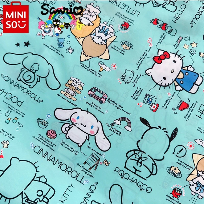 Miniso Sanrio-bolsa de viaje de gran capacidad, bolso de viaje de corta distancia, portátil y respetuoso con el medio ambiente