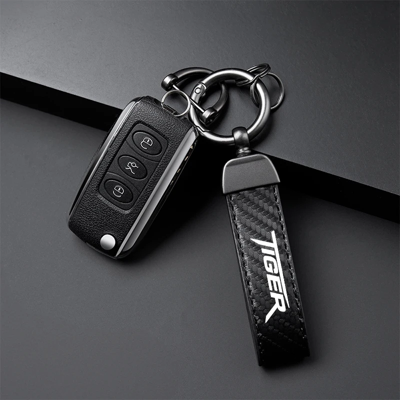 High-Grade Carbon Fiber Motorcycle Keychain Holder Keyring for Triumph TIGER 800 XR XRX XRT XCX XCA XC 2015-2024 Accessories