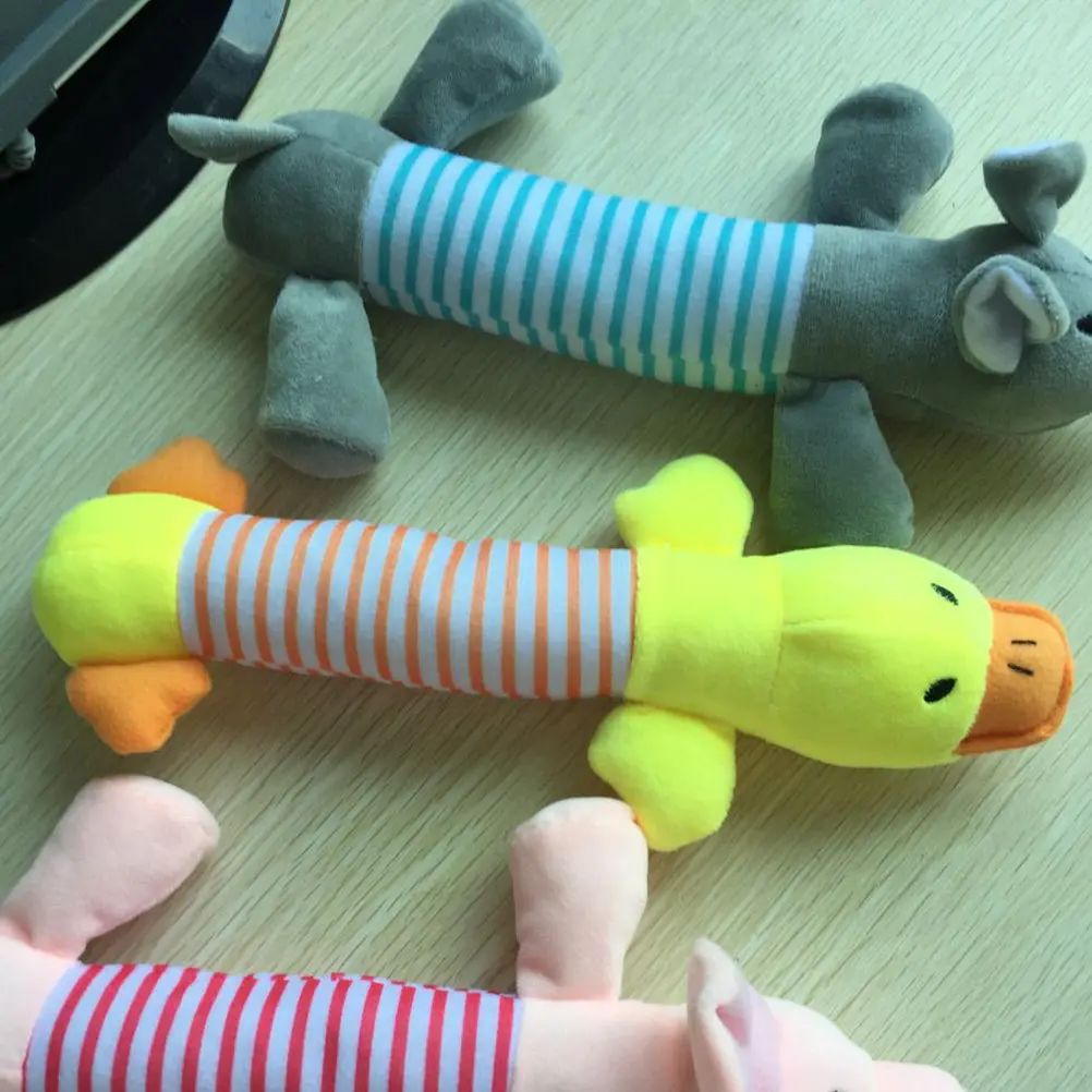 Dog Squeaky Play Bone for Chewing Fetch Teething Healthy Gums Small Medium Breeds Elephant Design Odorless Thick Resilient Eco