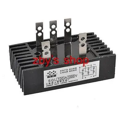 SQL-100A Amp 1000V 1200V Heatsink Shape 3 Phase Diode Metal Case Bridge Rectifier