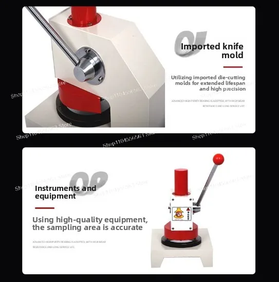 100cm² Handheld Circular Sampler Cutter, Manual Tool for Thin Film Paper and Fabric Sampling 1-5mm Thickness