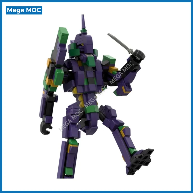 Custom Sci Fi Humanoid Mecha MOC Building Blocks Giant Bionic Combat Robot DIY Brick Set Desktop Collectible Display