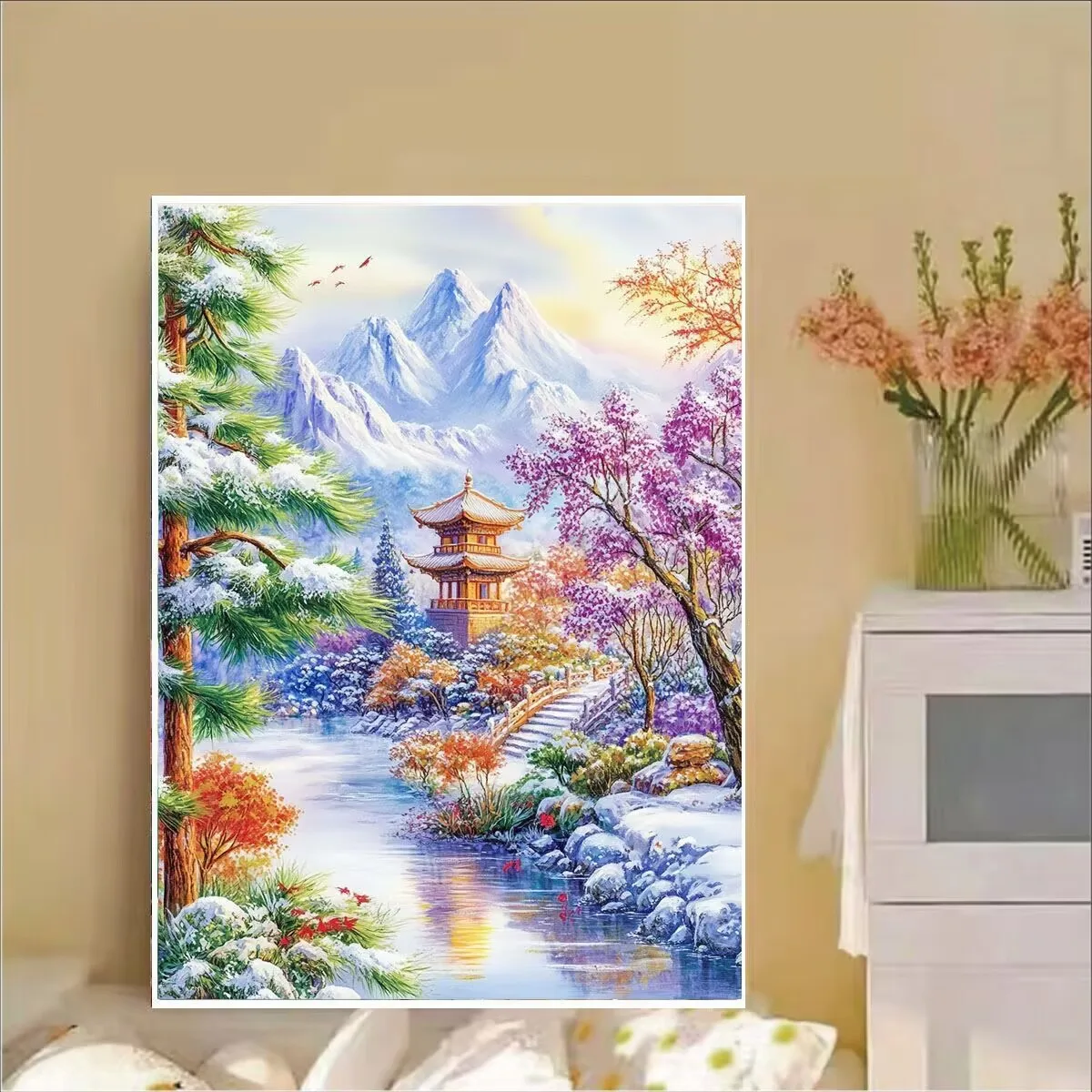 

Наборы для вышивки крестом 11CT 9CT Вышивка DIY Хлопковые наборы для рукоделия Ремесла с иглами Зима