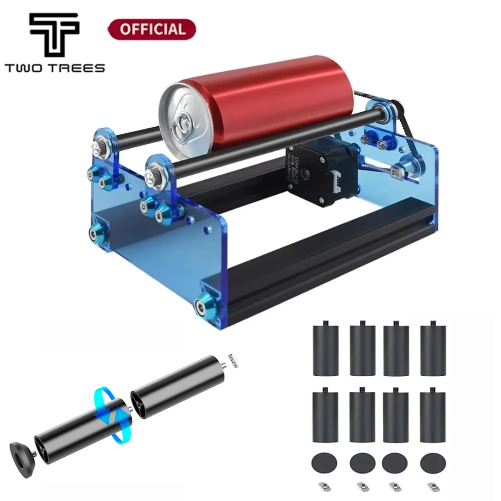 

Twotrees Laser Engraving Machine Y-axis Rotation Module Y-axis Rotary Roller Engraving Module for Carving Cup TTS-55/10 PRO TS2