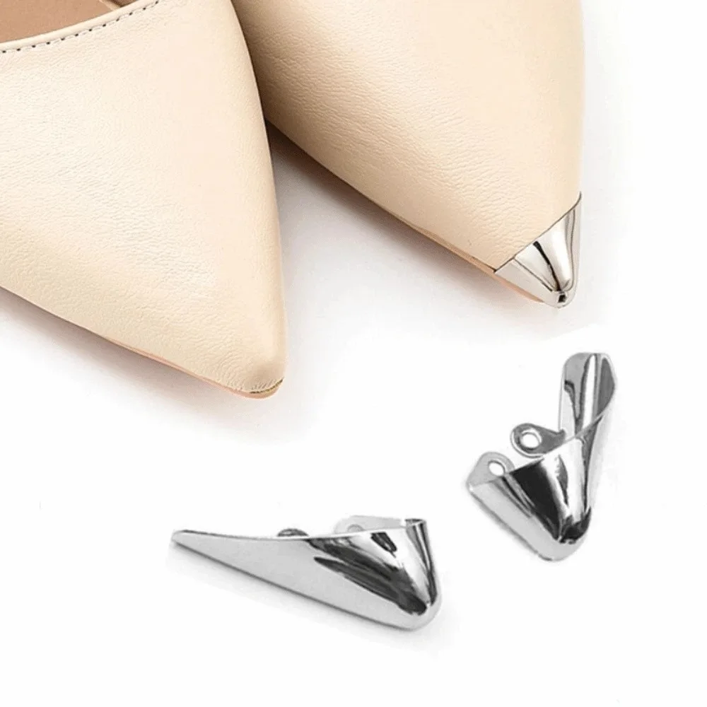 1 Pair Alloy Metal High Heels Tip Covers Scratch Resistant Shoe Repair Pointed Toe Caps Anti Kick Shoe Pointed Protector Shoes