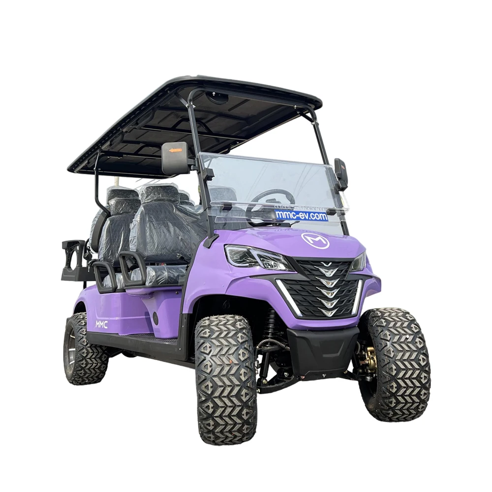 Chinese Cheap Wholesale Private Club Electric Lifted Off Road Hunting Golf Cart with 4 Wheels Brake 72V 6 Seater Golf Cart