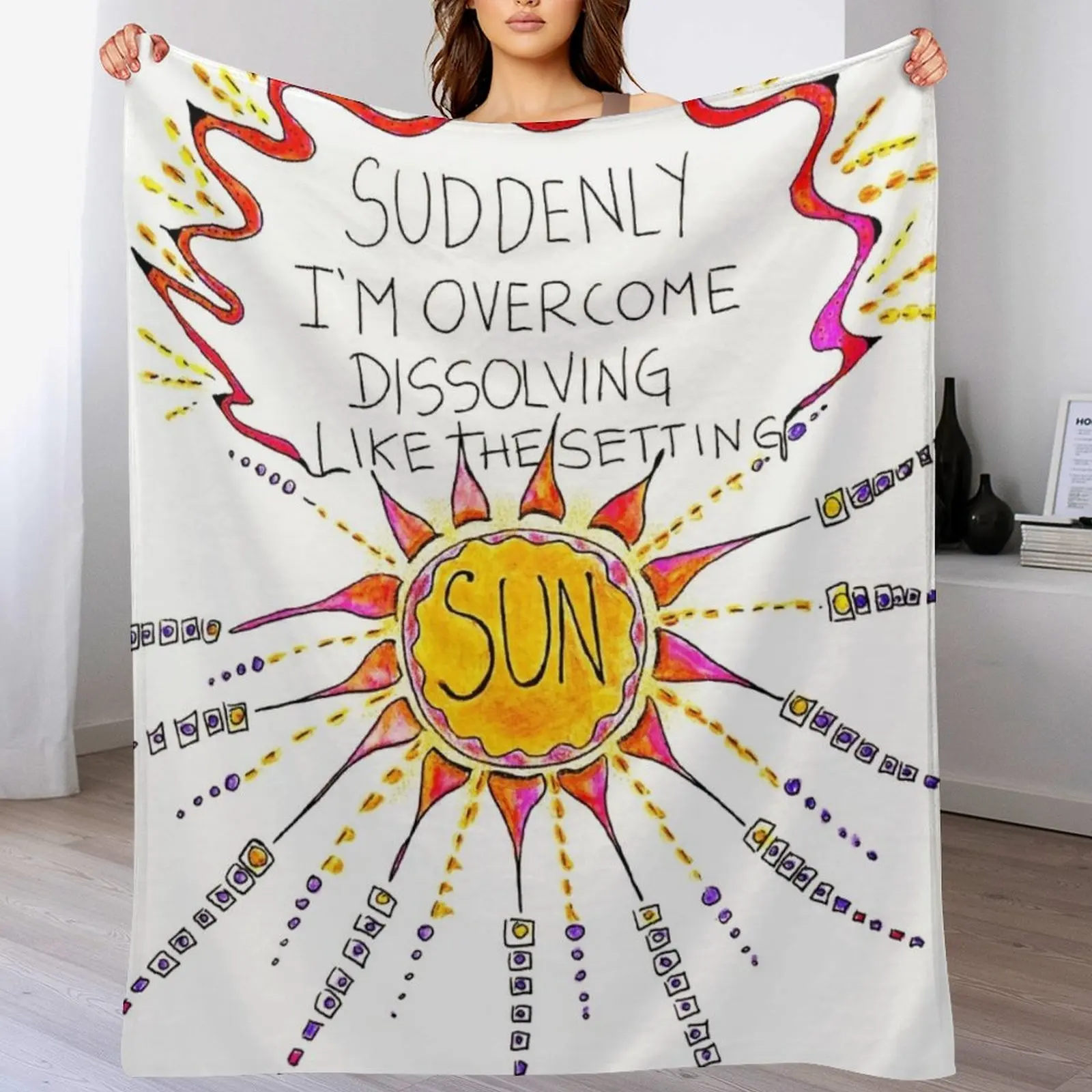 Dissolving Like The Setting Sun Throw Blanket Multi-Purpose Designers Blankets