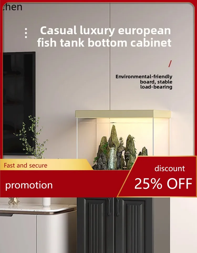 

CZ Fish Tank Stand Fish Tank Base Cabinet Non-Solid Wood Special Shelf Partition for Home Use
