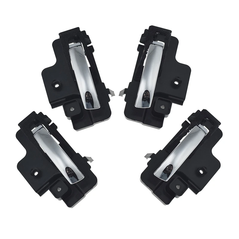 4 Pcs Chrome Inside Door Handle Left Or Right For Dodge Caliber 2007 - 2012, Jeep Compass 1.8L 2.0L 2.4L