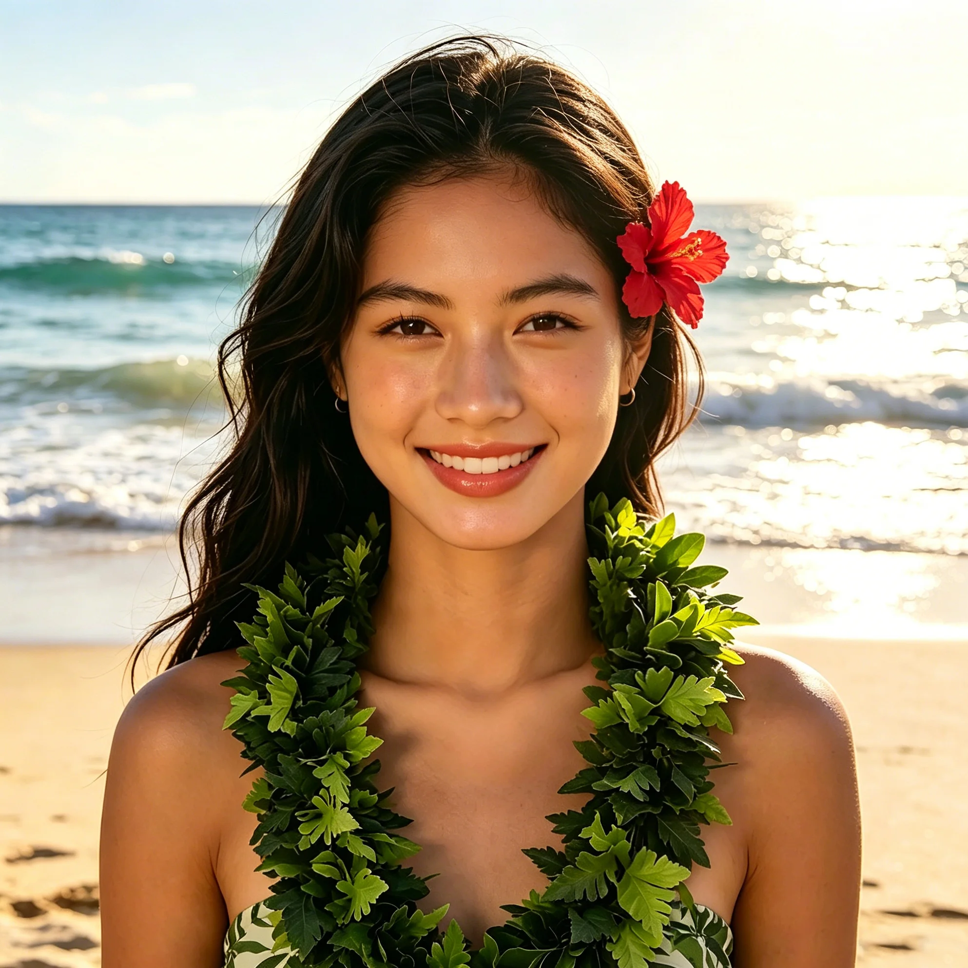 

Hula Dance Costume Fern Lei Greeny Lei for Hawaiian Hula Dance Girl Fern Necklace for Graduation Season 2026 Newest