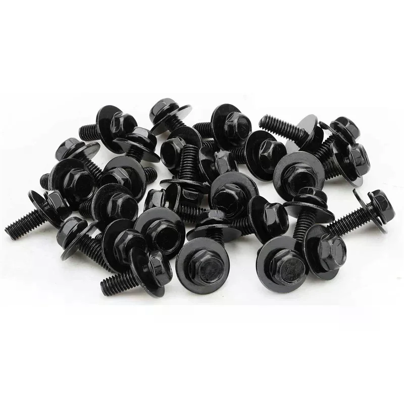 

M6 Transmission Pan Bolts Set 17mm Hex Head 18mm Gasket Durable Gearbox Installation Service Replacement Parts for Cars