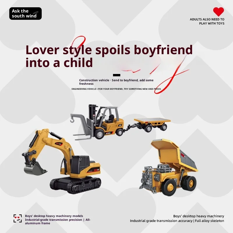 

Full-Scale Mini Excavator Tipper Truck 1:64 Remote Control Engineering Rc Toy Vehicle Mini Forklift Gift For Birthday