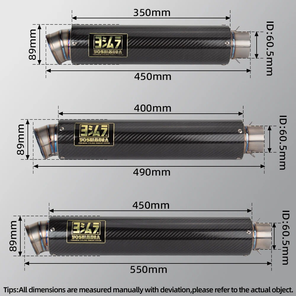 Universal Motorcycle Yoshimura Exhaust Tail Pipe Modified Muffler with DB Killer For ADV Scooter F850GS R15 GSXR150 NVX155 zx10r