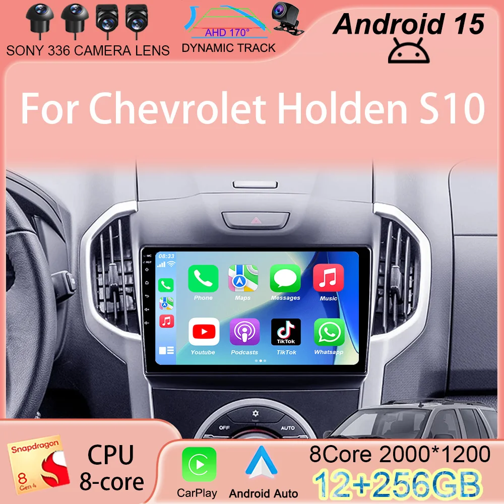 

video Player Carplay Android15 For Chevrolet Holden S10 TRAILBLAZER COLORADO ISUZU DMAX GPS Car Radio Audio Multimedia Stereo
