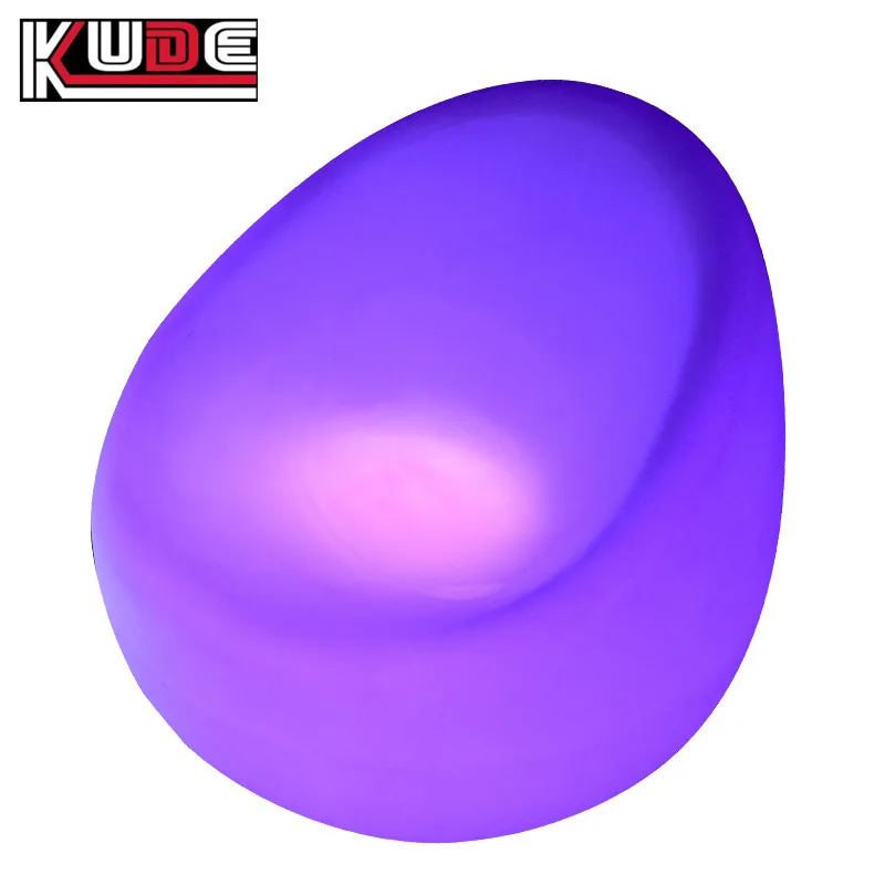 Silla perezosa luminosa impermeable al aire libre, sofá luminoso LED creativo, interior, sofá de plástico