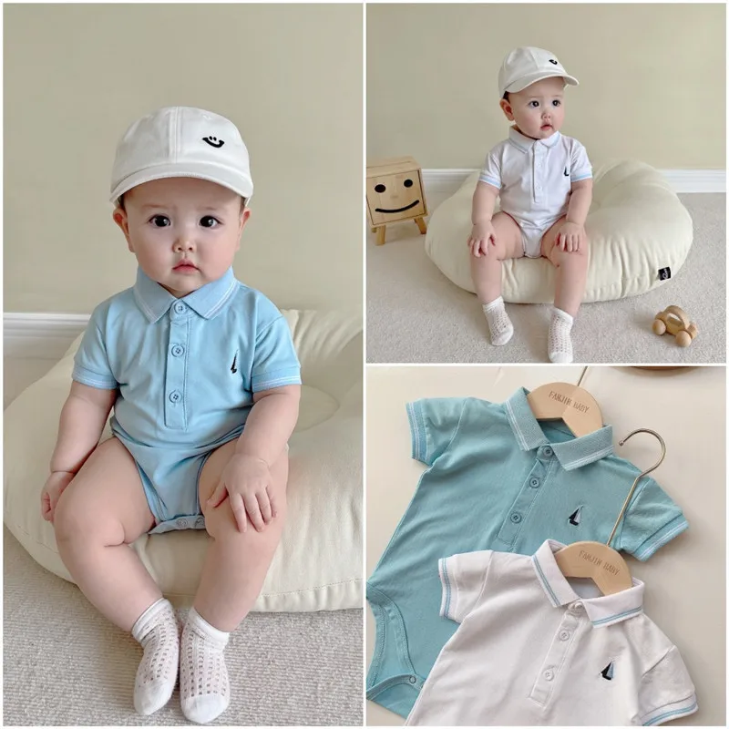 

Summer Infant jumpsuit Baby boy Girls Romper short sleeve Newborn Rompers Kids Onepiece Fashion Baby Clothing