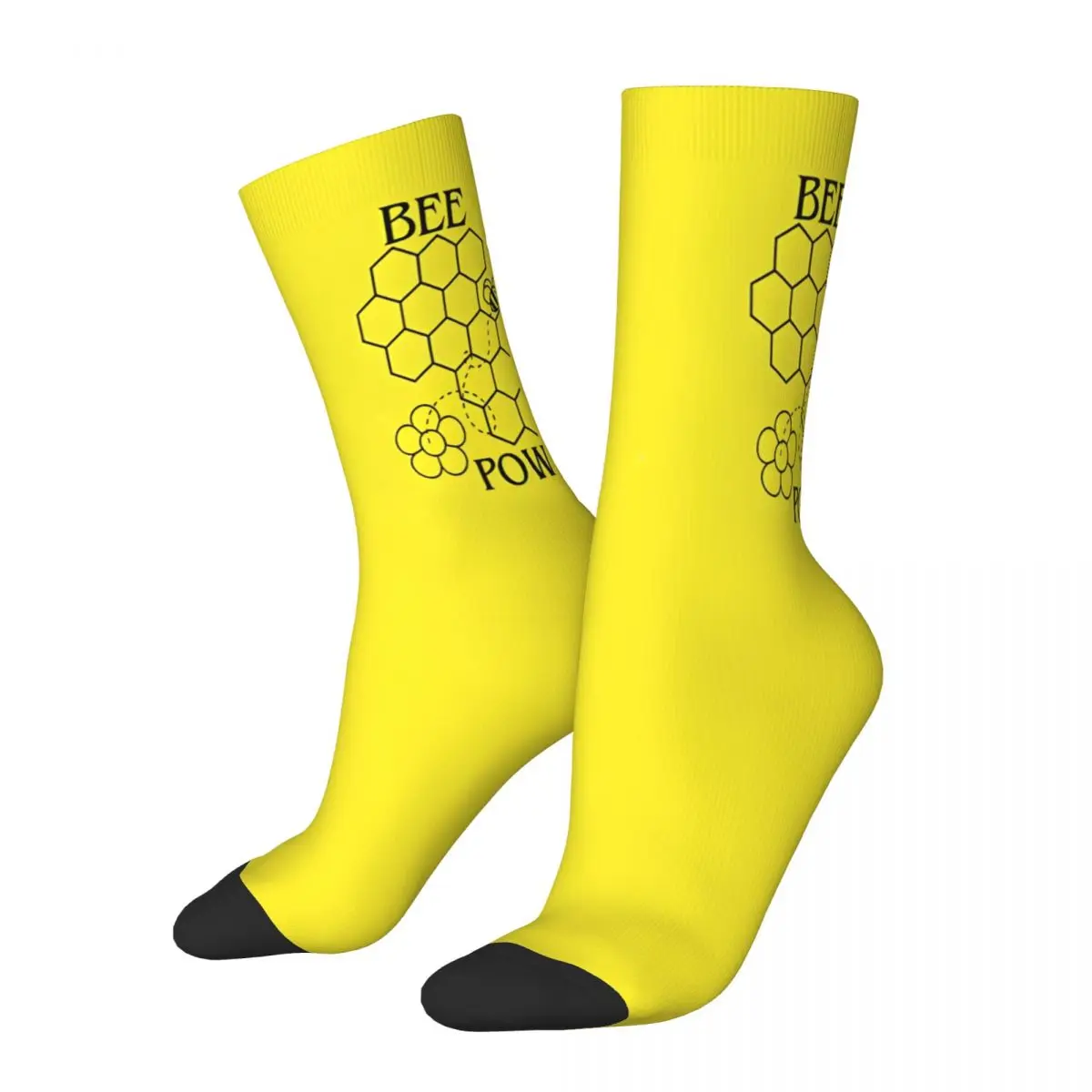 Yellow Bee Fun Honey Bee Socks Male Mens Women Summer Stockings Hip Hop