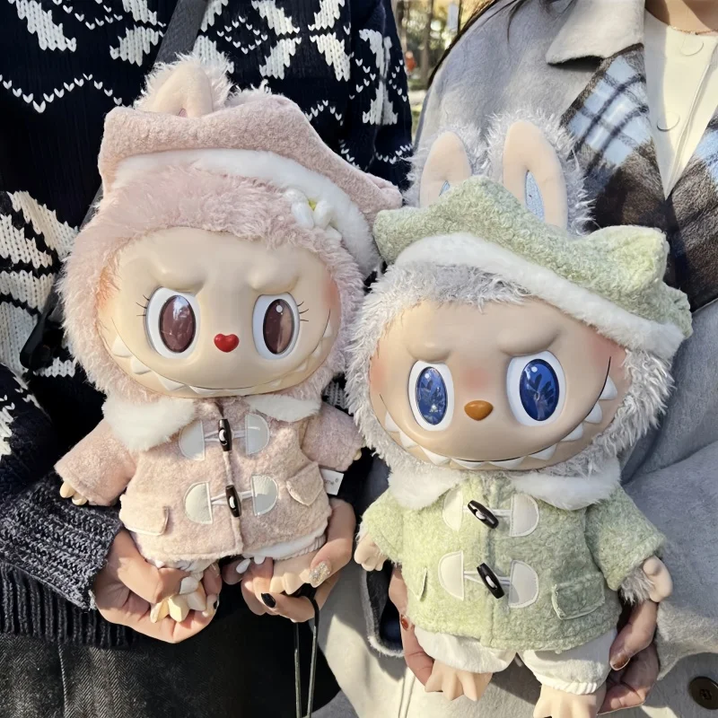 

Hot 38cm Large Monster Doll Clothes For Zimomo Clothes Accessories With Pink Green Hexagonal Shell Hat Wool Clothes No Doll