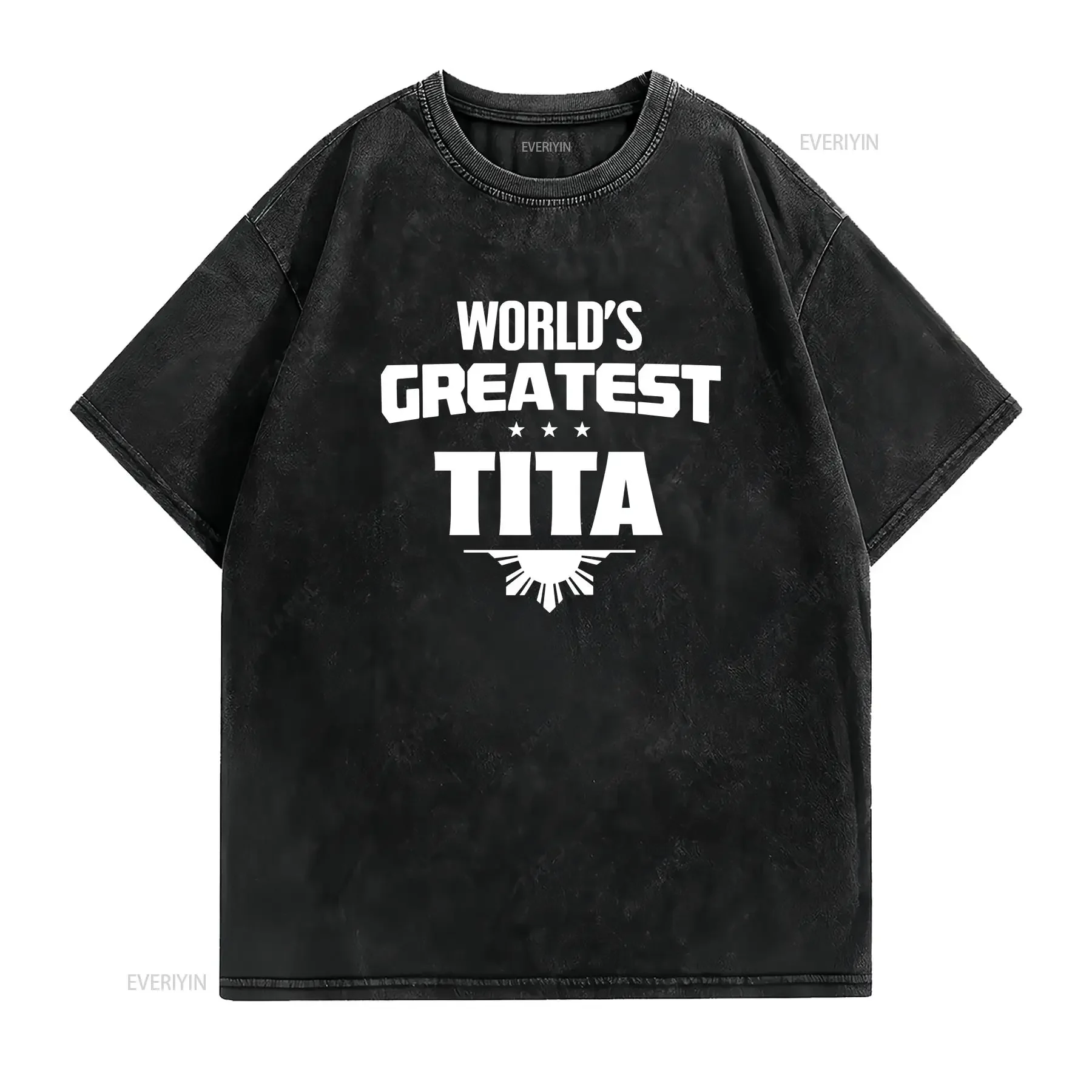 World's Greatest Tita Filipino Auntie T Shirt Awesome Aunt vintage Washed homme graphic Stretched Soft Versatile Comfortable