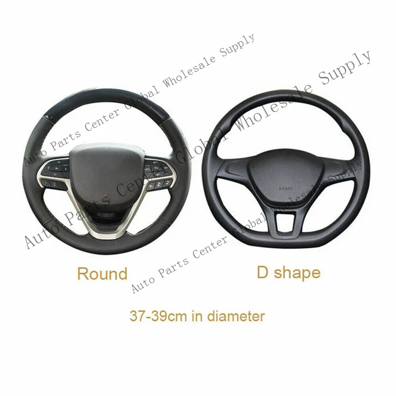 L+ Breathable PU Leather Diamond Car Steering Wheel Cover Accessories For 15,039;,039;/38cm 5