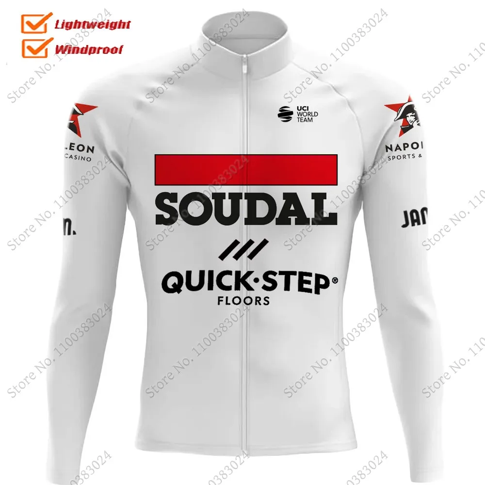 Belgium Soudal Quick Step Team 2023 Wind Vest Mens Cycling Jacket Windproof Cycling Jerseys Long Sleeve aaa MTB Maillot Cyclisme