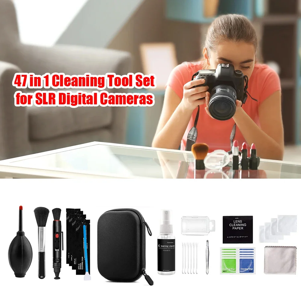 47Pcs Camera Cleaner Kit DSLR Lens Digital Camera Sensor Cleaning Set for Sony Fujifilm Nikon Canon SLR DV Cameras Clean Kit New