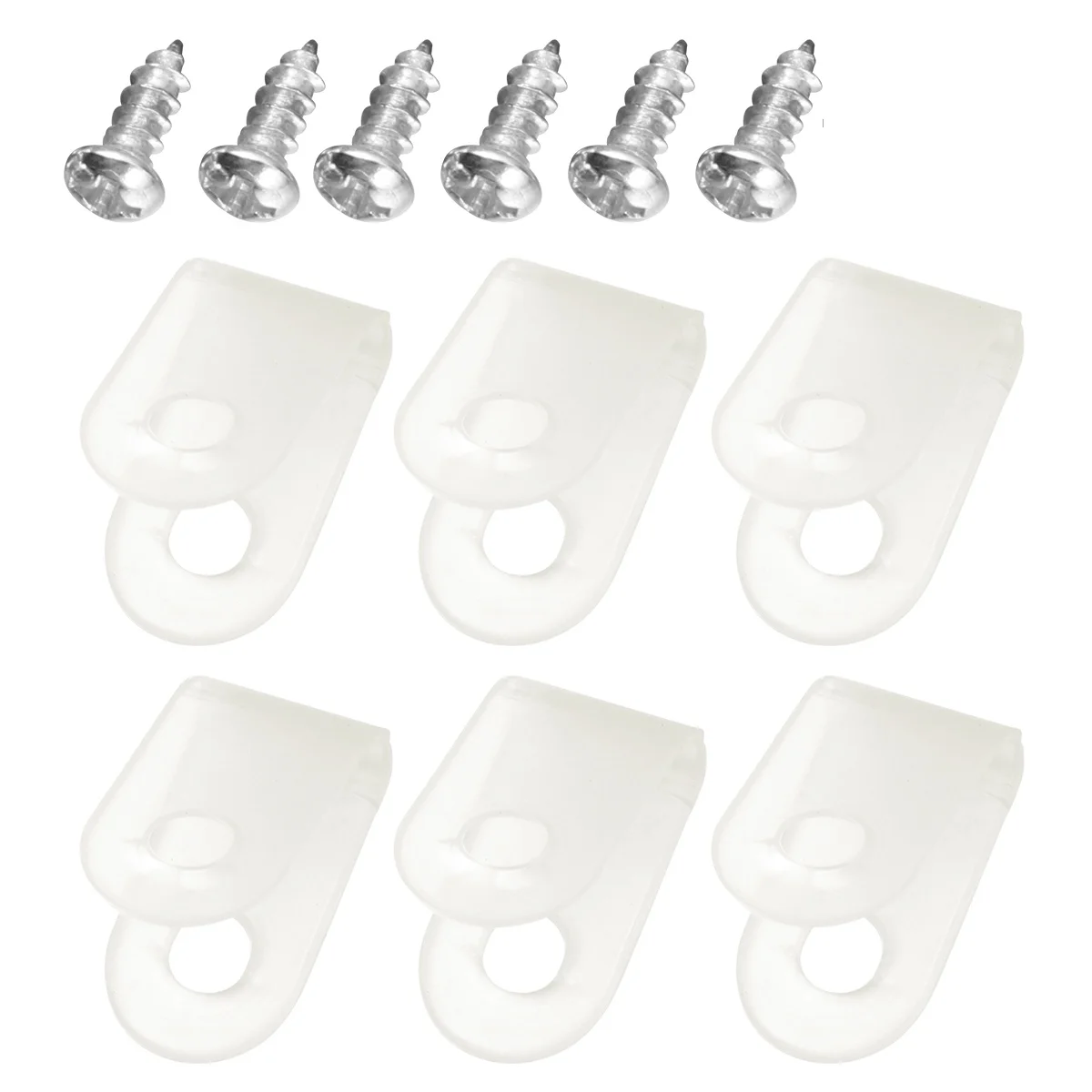 

100pcs R-Type Cable Clamp 3.3Mm Wire Holder Nylon Line Clip Wall Floor Mount Computer Electrical Cord Organizer Fastening
