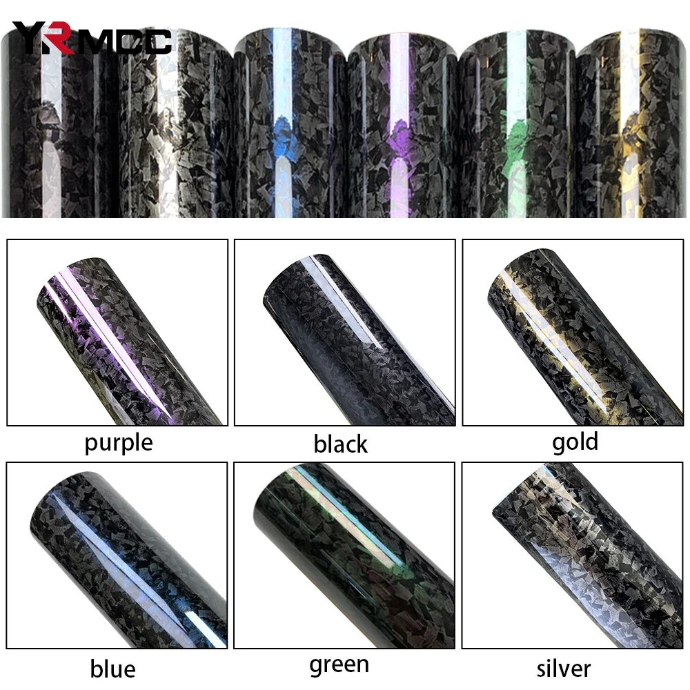 Carbon Fiber Car Body Film Air Release Car Sticker Forged Carbon Fiber Vinyl Wrap Film Cover Waterproof Sticker Auto Accessories