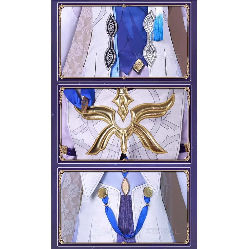 ZA01 【Wetrose】в наличии Sunday Косплей Костюм Honkai Star Rail Sunday Oak Family Полный комплект парика Хэллоуин XmasZa0@