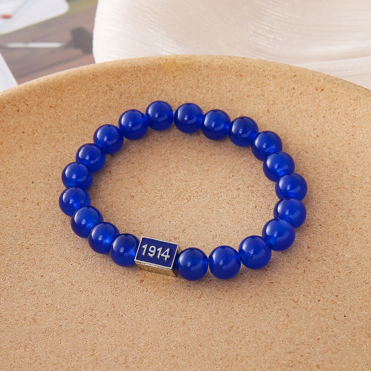 Fraternity Brotherhood Service Est 1914 Greek Letter Phi Beta Sigma Men Beaded Bracelets Fine Jewelry